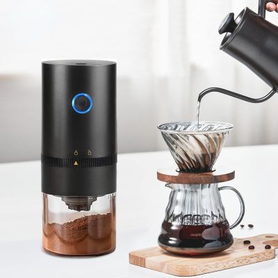 （HOT NEW）เครื่องบดกาแฟไฟฟ้าอัตโนมัติถั่วเครื่องทำ MillEspresso สำหรับ Cafe HomeUSB ชาร์จใหม่ได้