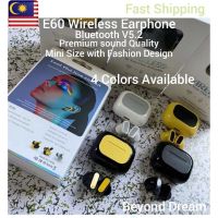 ?【สต๊อกพร้อม】จัดส่งฟรี + ปลาคอด?E60 V5.1ไร้สายหูฟังบลูทูธ TWS หูฟังบลูทูธไมโครโฟนในตัวหูฟังบลูทูธ9d ชุดหูฟังสเตอริโอในตัวของแท้