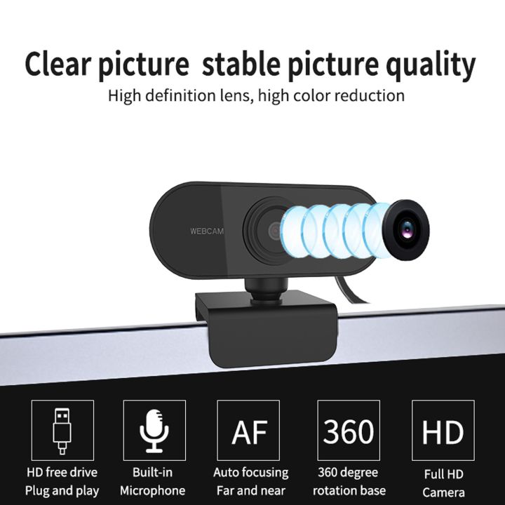 new-hot-jhwvulk-กล้องเว็บแคม-full-hd-1080p-มีไมโครโฟนในตัวกล้องเว็บแคม-usb-เล่นเกมมีความยืดหยุ่นหมุนได้สำหรับแล็ปท็อปเดสก์ท็อป