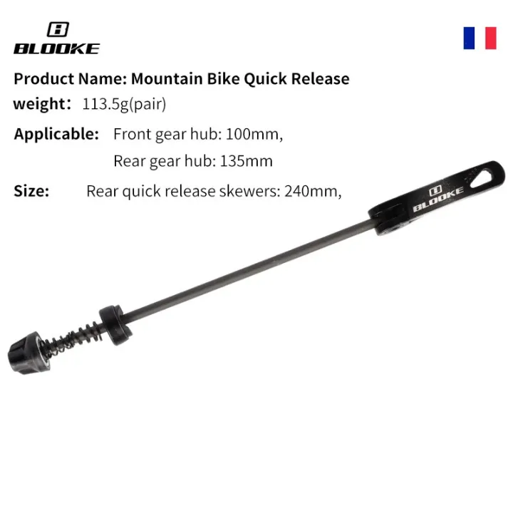 BLOOKE MTB Hub Quick Release Skewers Axis Front Rear Axles Bolt Lever