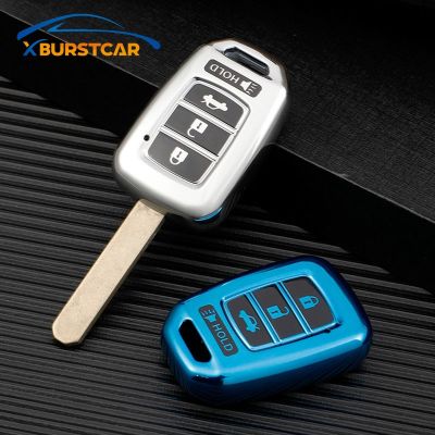 4 Buttons Car Remote Shell Fob Holder For HONDA ACCORD CIVIC CRV JAZZ HR V 2014 2015 2016 Key Cover Case Keychain Protector