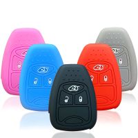 [A Car Home] สำหรับ Dodge Caliber ซิลิโคนฝาครอบกุญแจรถสำหรับ Jeep Grand Cherokee KK เข็มทิศ Liberty KJ สำหรับ Chrysler 300c Key ผู้ถือ