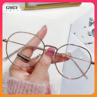 GMLV แว่นตาป้องกันรังสีสำหรับผู้หญิง นักเรียนปกป้องดวงตา เครื่องประดับแฟชั่นรักพร้อมกระจกแต่งหน้าบลัชออน