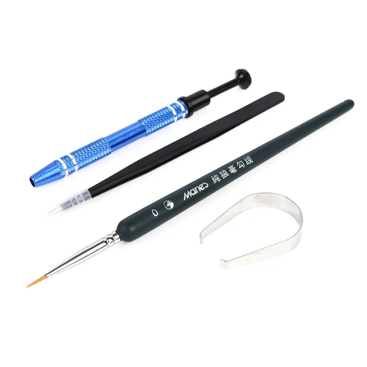 wuyangmin 4pcs/set Lube Brush Tweezer Switch Stem Holder Lube Tool