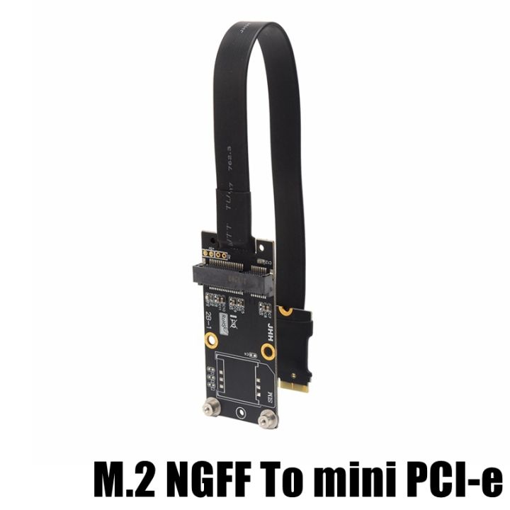 ยืดหยุ่น-mpcie-ถึง-m-2คีย์-a-e-สายต่อ-mini-pcie-mpci-e-การ์ด-ngff-m2-a-e-สล็อตขยายอะแดปเตอร์เคเบิ้ลความยาวที่กำหนดเอง