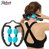 Massage Roller U Shape Trigger Point for Arm Leg Neck Muscle Tissue Fitness Gym Yoga Pilates Sports 4 Wheel Blocks Yoga Roller