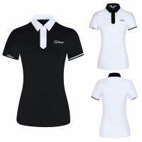 ¤ Golf womens short-sleeved new summer quick-drying breathable sweat-wicking sportswear POLO shirt lapel zipper T-shirt