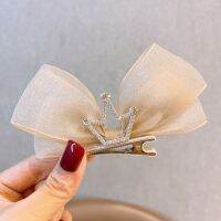 Korean Gauze Children Bow Hair Pin Birthday Photography Headwear Kids Accessories