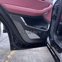 ABS คาร์บอนไฟเบอร์ประตูด้านในแผงประตูป้องกัน Anti Kick Cover สติกเกอร์ภายในสำหรับ BMW 1 3 5 7 Series G20 X1 X3 X4 G01