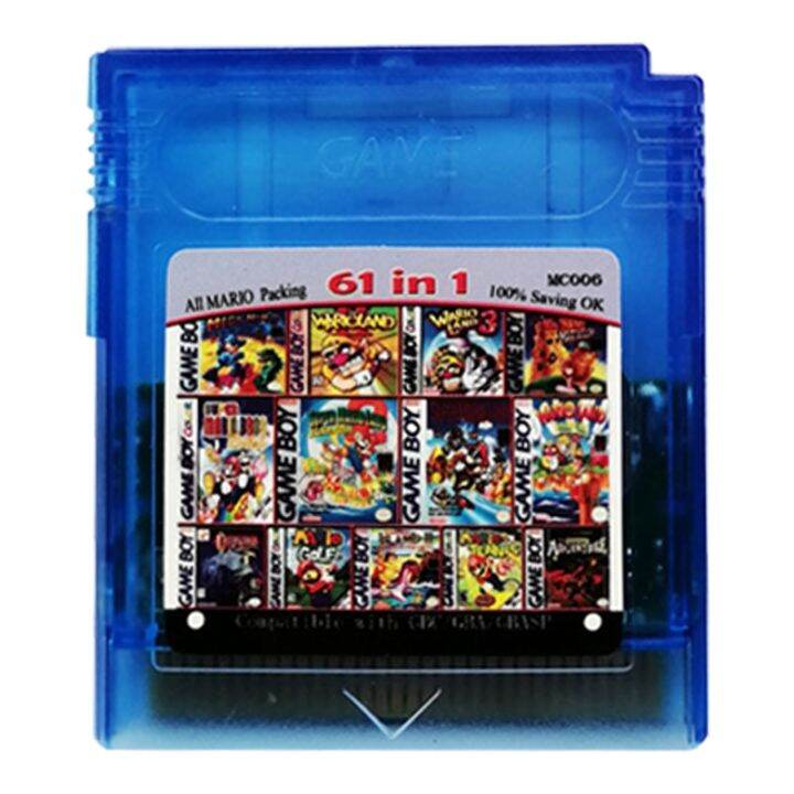 Mario Memory Cards For GB GBC GBA Combined Card 61 Games In 1 Video