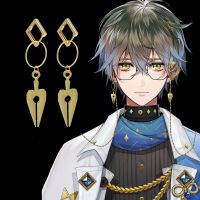 【YF】 Anime Virtual YouTuber Ike Eveland Earrings Nijisanji EN Luxiem Vox Akuma Drop for Fans Cosplay Ear Clips Jewelry Gift