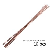 10pcs 1.2X3.2X500mm Flat Silver Electrode Low Temperature Phosphor Copper Welding Rods HL201 Selffluxing Brazing Alloy and