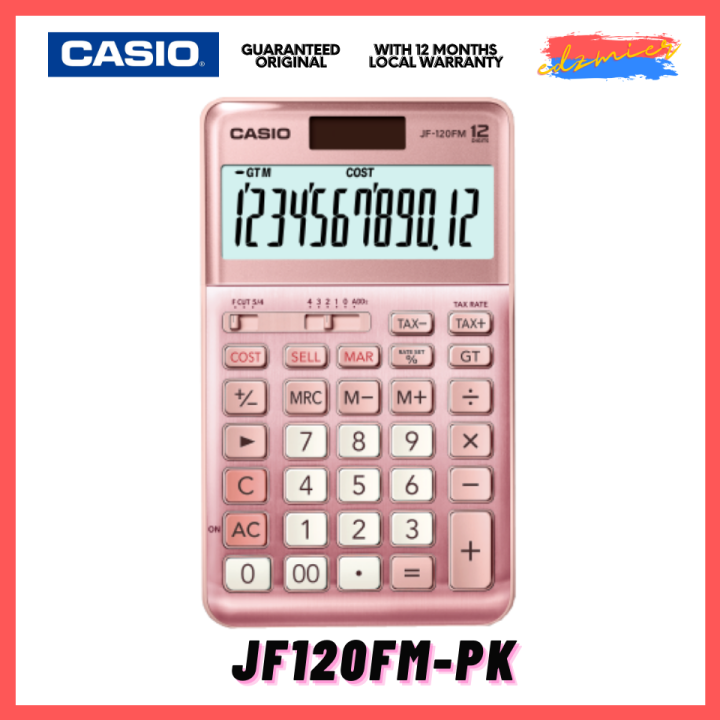 Casio Calculator JF120 FM (Pink) ORIGINAL Lazada PH