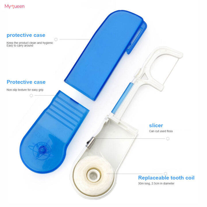 MyQueen Dental Floss Holder with Ergonomic Design NoSlip Grip Floss