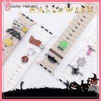 LUCKY HAIRACC กำไลข้อมือสร้อยข้อมือ เครื่องประดับสายนาฬิกา โลหะสำหรับตกแต่ง เพชรประดับเพชร แหวนตกแต่ง สมาร์ทสมาร์ทโฟน เข็มกลัดติดผนัง เสน่ห์ของสายรัดข้อมือ สำหรับ IWatch นาฬิกา อุปกรณ์เสริมสายรัด