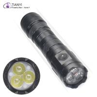 3 Strong light household lighting flashlight type-C rechargeable flashlight UV395nm ultraviolet fluorescence detection Rechargeable  Flashlights