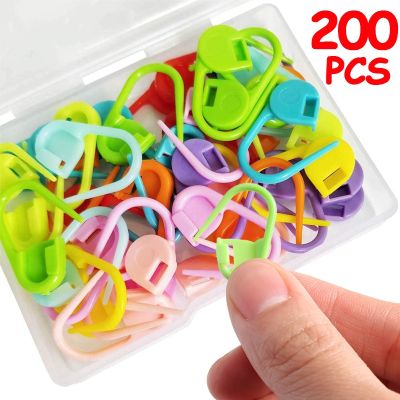 ♤▧▨ 50/100/150/200PCS Plastic Resin Small Clip Locking Stitch Markers Crochet Latch Knitting Tools Needle Clip Hook Sewing Tool