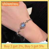 SHIWEIWU2558285 Y2K สร้อยข้อมือหัวใจกลวง โลหะสำหรับตกแต่ง สปาร์กลิง โซ่ดาวคริสตัล ปาร์ตี้งานปาร์ตี้ สร้อยข้อมือโซ่ละเอียดอ่อน สาวๆ