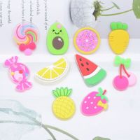 10Pcs Resin Miniature Kawaii Fruits Cherry Candy Soft Rubber Flatback for Phone Decor Scrapbooking DIY Headwear Accessories