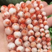 【CC】♚  Stone Beads Jades Round Loose Spacer Jewelry Making Needlework Diy Necklace