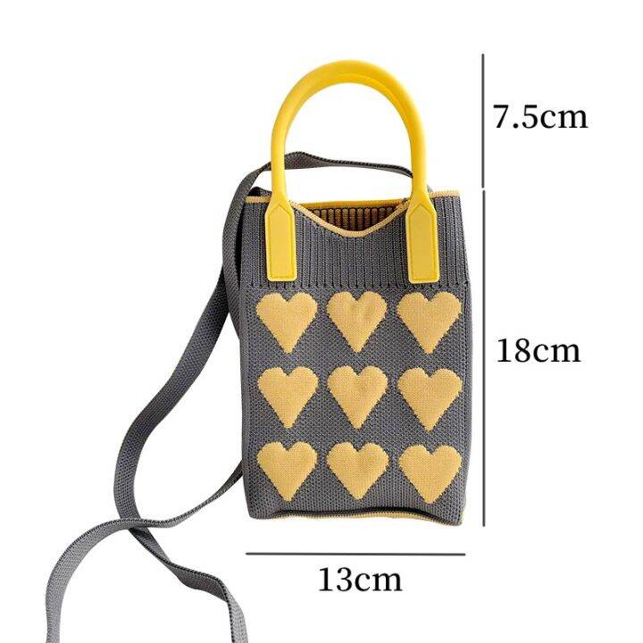 versatile-leisure-tote-woven-reusable-love-knitted-handbag-shoulder-bag-mini-mobile-phone