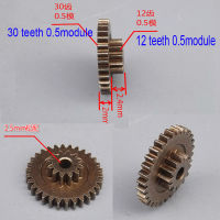 1ชิ้นโมดูล0.5สำหรับทุกเกียร์โลหะ/โมดูล0.5เกียร์12ซี่/30รูเกียร์ขนาด2.5มม. ไม่เข้าเกียร์
