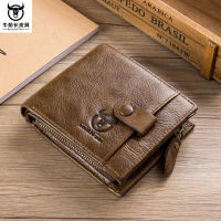 Men Captain Cattle Short Cross Head Layer Leather Purse Leisure Driving Certificate Multi-function Card Wallet