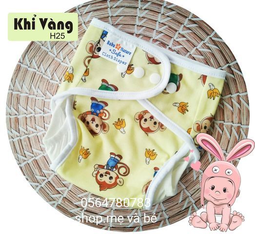 Gồm 3 quần 6 lót combo 3 bộ bỉm vải babu nature chống tràn size m 3-12kg, - ảnh sản phẩm 7