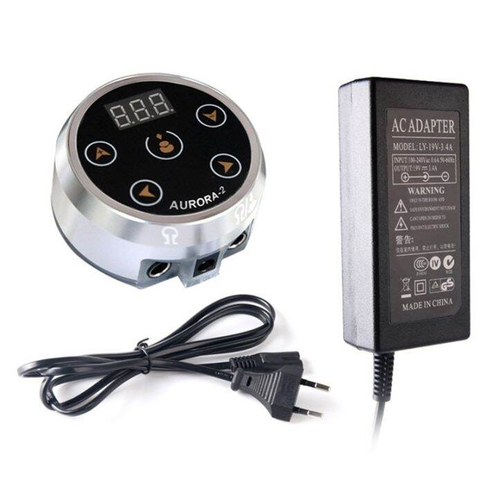 Tattoo Power Supply Aurora2 Power Supply Colorful Voltage with Adapter