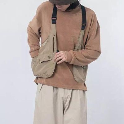‘；’ MEXZT Streetwear Casual Cargo Vest Women Multi Pocket Tooling Vest Bf Hip Hop Y2K Gothic Loose Sleeveless Jacket Basic Tank Top