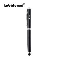 kebidumei Colorful Durable LED Torch Touch Screen Stylus Ball Pen 4 in 1 Touch Pointer for iPhone Tablets Touch Pens for iPod Stylus Pens