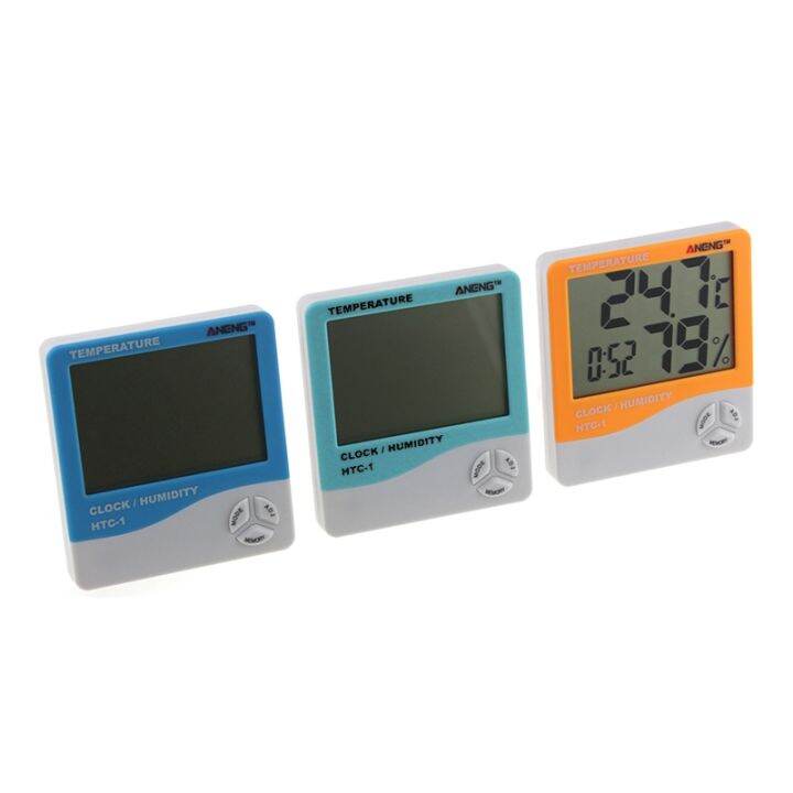 เครื่องวัดอุณหภูมิดิจิตอลไฮโกรมิเตอร์-lcd-นาฬิกาปลุกอุณหภูมิคู่ในร่มกลางแจ้ง