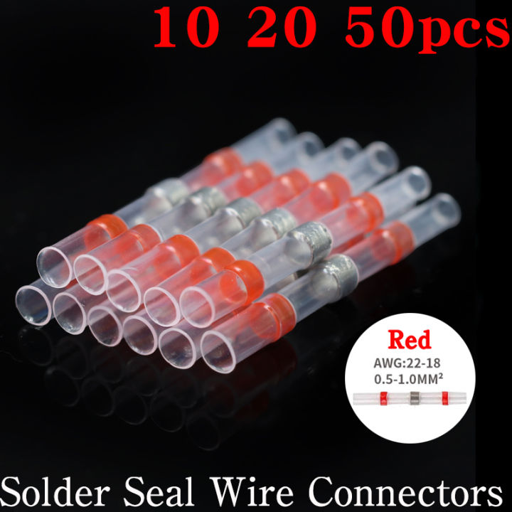 10-20-50pcs-red-solder-seal-ตัวเชื่อมต่อสายไฟ-3-1-ความร้อนฉนวนสายไฟฉนวนขั้วต่อ-butt-splice-connector-กันน้ำ-iewo9238