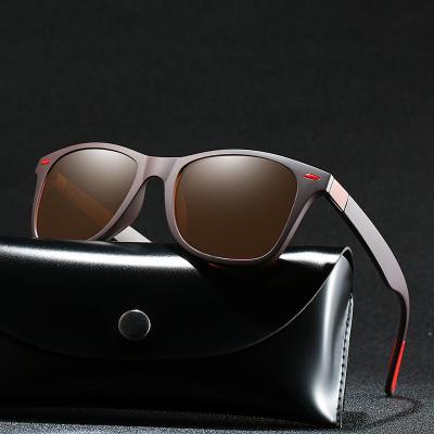 Fashion High Quality Tr90 Frame Polarized Sunglasses Square Vintage Sun Glasses Famous Brand Male Sun Glases Polaroid Sunglasses for Men