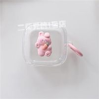 【Discount】 Transparent Cartoon Bear For Samsung Galaxy Buds 2 Soft Earphone Case Cover