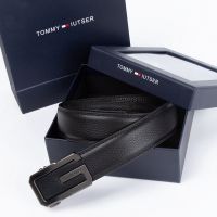 ต้นฉบับ original Tommy Belt Mens Genuine Leather Leather Inner Buckle Automatic Buckle Belt Formal Casual Business Youth G Trouser Belt