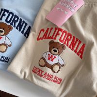 เสื้อยืด oversize ผ้าคอตตอน สไตล์มินิมอล ปัก california S149