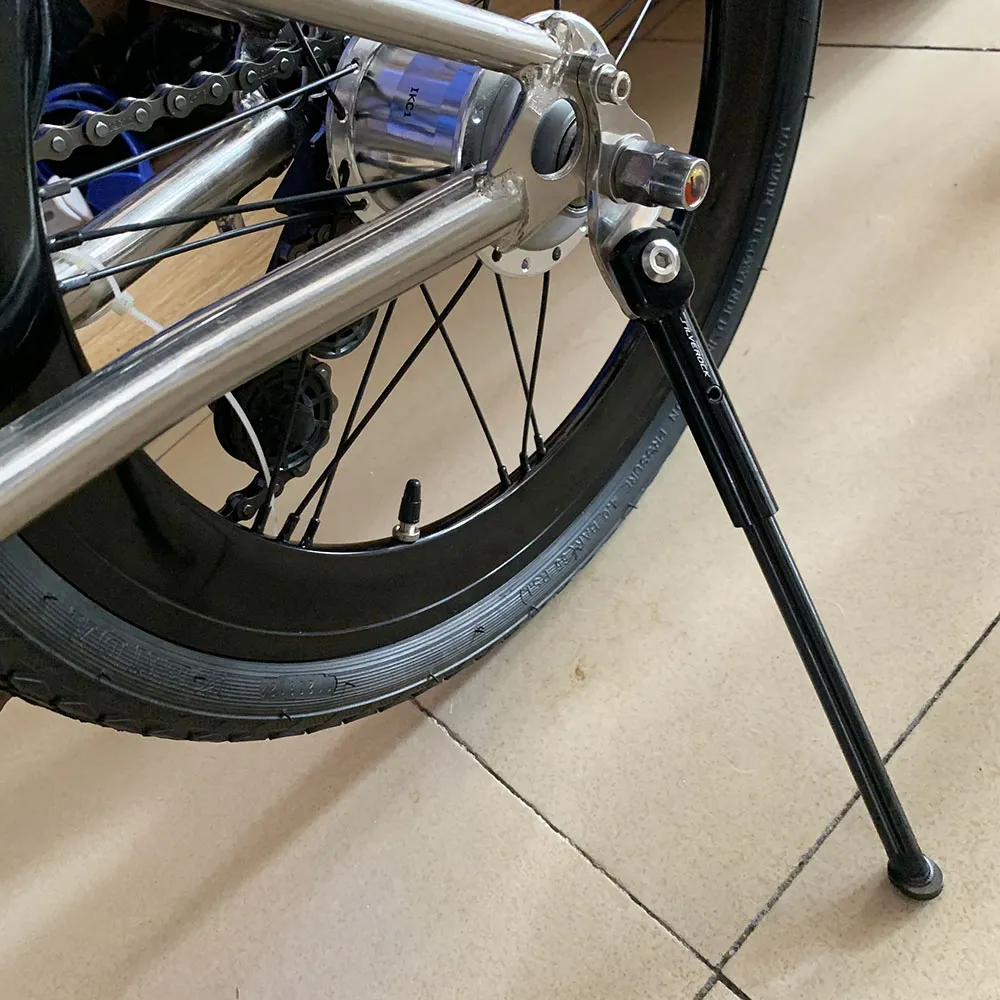 SILVEROCK จักรยานอลูมิเนียมขาตั้งจอดรถสำหรับ Brompton 3Sixty Pikes Trifold  Birdy K3 Plus Gust จักรยานพับด้านข้าง Kick Stand ชิ้นส่วนจักรยานน้ำหนักเบา  | Lazada.co.th