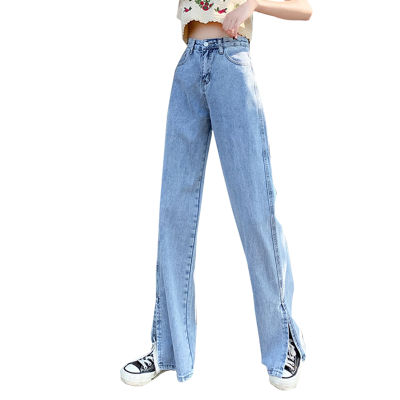 กางเกงยีนส์ขาบานสำหรับผู้หญิง,กางเกงยีนส์แฟชั่นใหม่2023กางเกงยีนส์ขาบานเข้ารูปใส่ได้กับทุกชุดเอวสูงเข้ากับทุกชุด