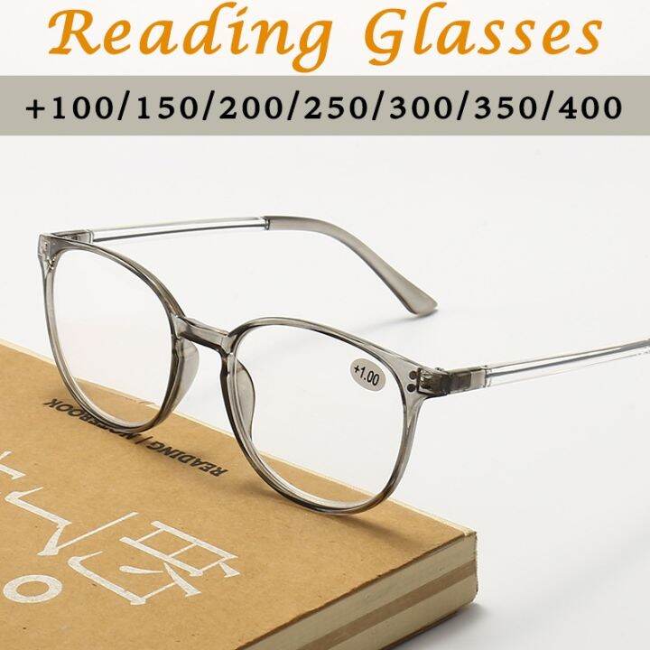 OYKI Round Frame Reading Glasses Highdefinition Presbyopia Glasses Ultralight Material Frame