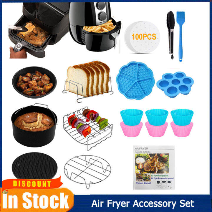 🍳【Ready Stock】🍳Air Fryer Accessories 12 Pcs With Recipe Cookbook