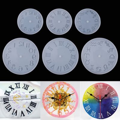 Crystal Epoxy Mirror Surface Roman Arabic Numerals Size Clock Watch Silicone Mold DIY Making Jewelry Decoration Materials