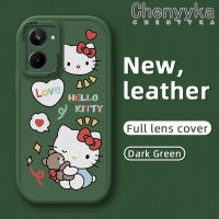 เคส Chenyyka สำหรับ Realme 10 Pro 5G Realme 10 Pro Plus เคสการ์ตูนน่ารักลาย Hello Kitty ดีไซน์ใหม่นิ่มเคสโทรศัพท์หนังคลุมทั้งหมดป้องกันกล้องเคสสีกันกระแทกขอบนิ่ม