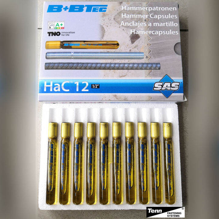 TENN B+BTEC Chemical Capsule Anchor HAC12. HAC 12 hammerin anchors