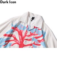 เสื้อโปโลแขนสั้น พิมพ์ลาย Dark Icon Big Tree สไตล์วินเทจ สําหรับผู้ชาย