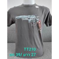 (TT210) เสื้อยืดคอกลมแขนสั้นมือสอง size M