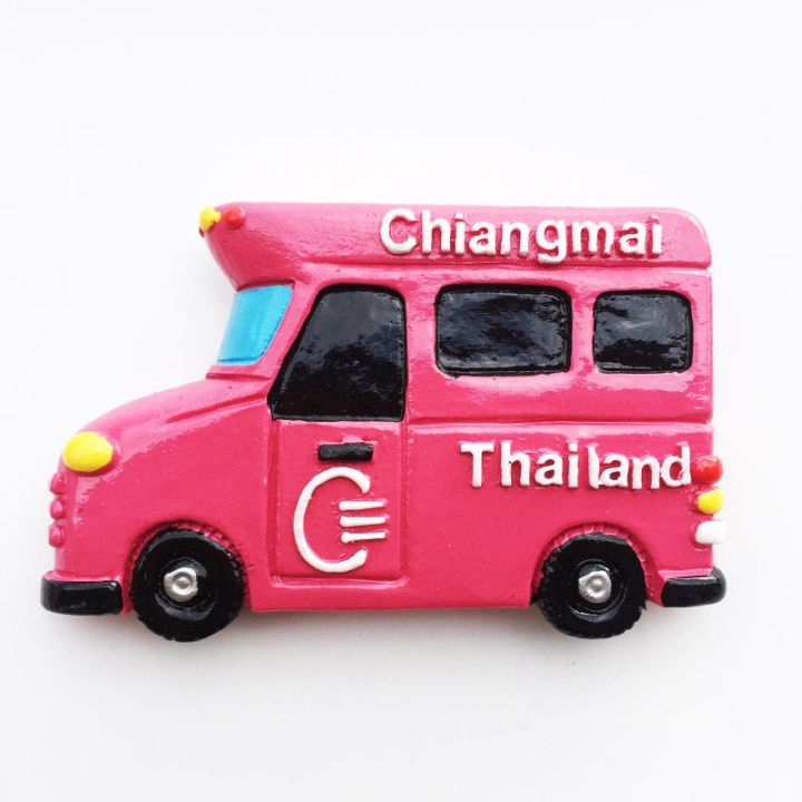 thailand-chiang-mai-travel-commemorative-decorative-handicraft-three-dimensional-song-tiao-car-magnetic-fridge-sticker-creative-collection-companion-gift-refrigerator-sticker
