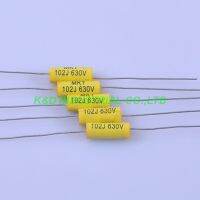 10Pcs Tubular MKT Poly Axial 0.001Uf 102 630V สำหรับกีตาร์