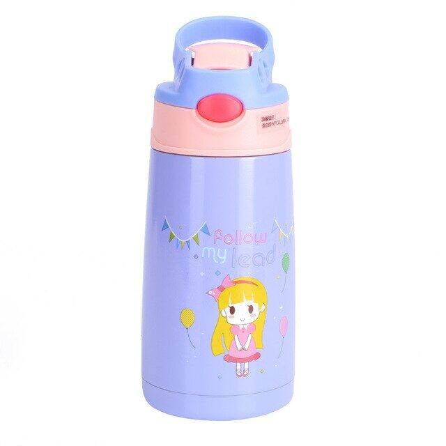 400ml Baby's Stuff Vacuum Water Bottle Handgrip Children Powdered Milk