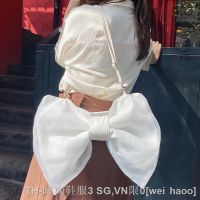 hot【DT】┅☈✇  Designer Luxury Handbags Bow Tie Canvas Shoulder Crossbody Fashion Trend Female Clutch 2022